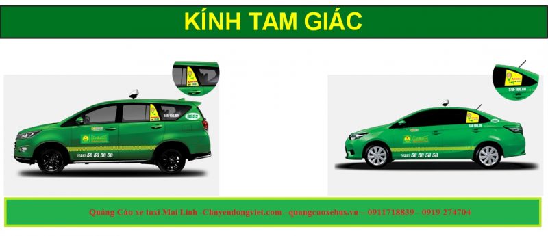 Quảng cáo trên kính xe taxi